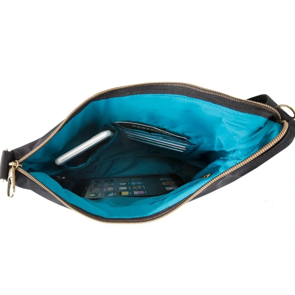 Travelon Anti-Theft Signature 3 Compartment Crossbody Bag in Black - Picture 10 of 11